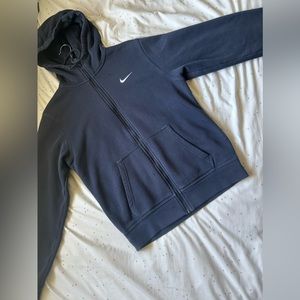 Nike Small Navy Blue Mens Zip Up Hoodie